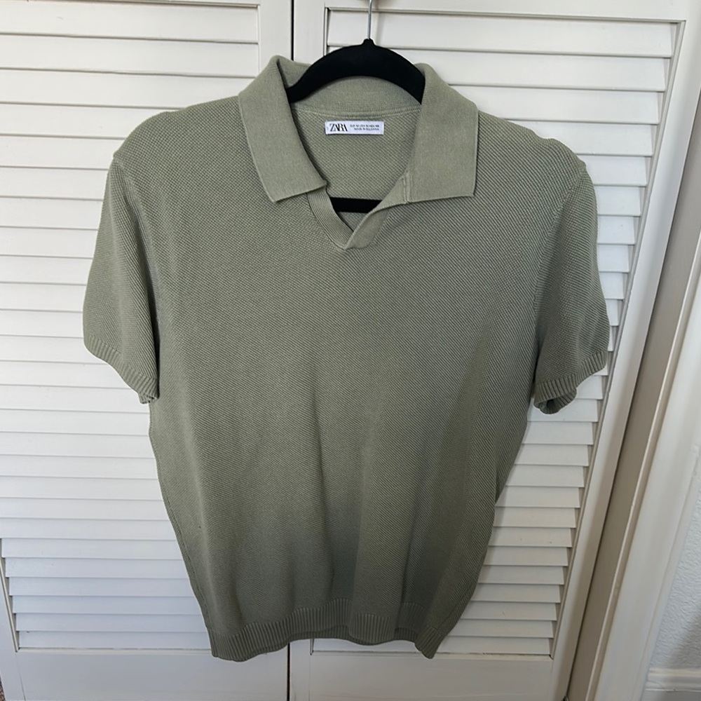 Zara Men’s Green Polo Shirt
